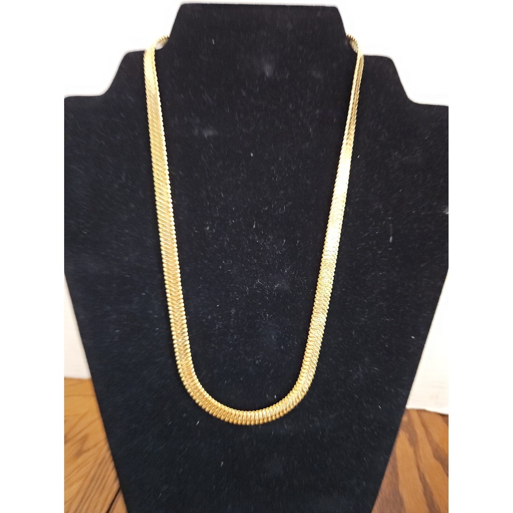 Vintage Napier Book Chain Necklace Gold‎ Tone 18"